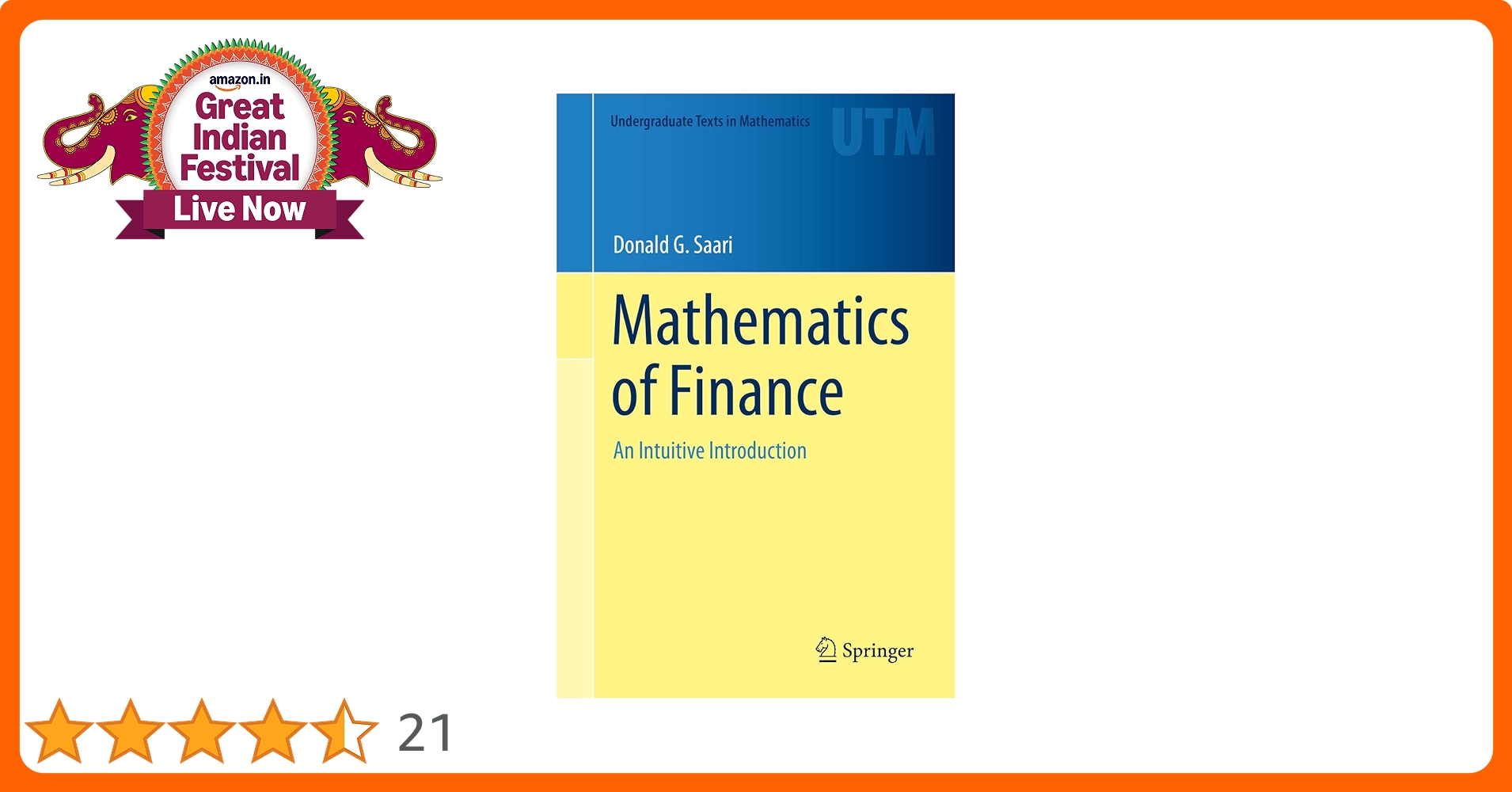 Buy Mathematics of Finance: An Intuitive Introduction